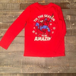 Boy’s Size 8 Christmas Spider-Man Shirt